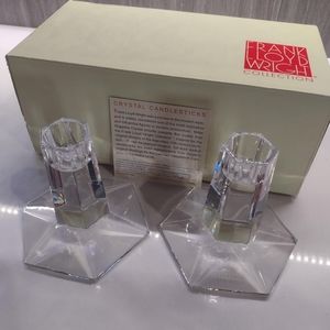 Frank Lloyd Wright Crystal Candlesticks by Miller Rogaska